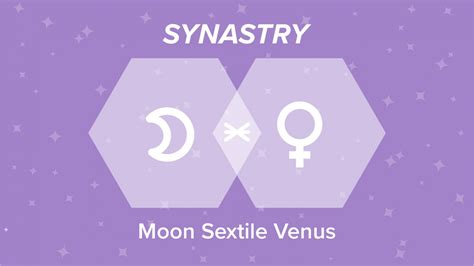 easy aspects to saturn (trine, sextile) both individuals serve to compromise with one another. . Moon sextile venus synastry tumblr